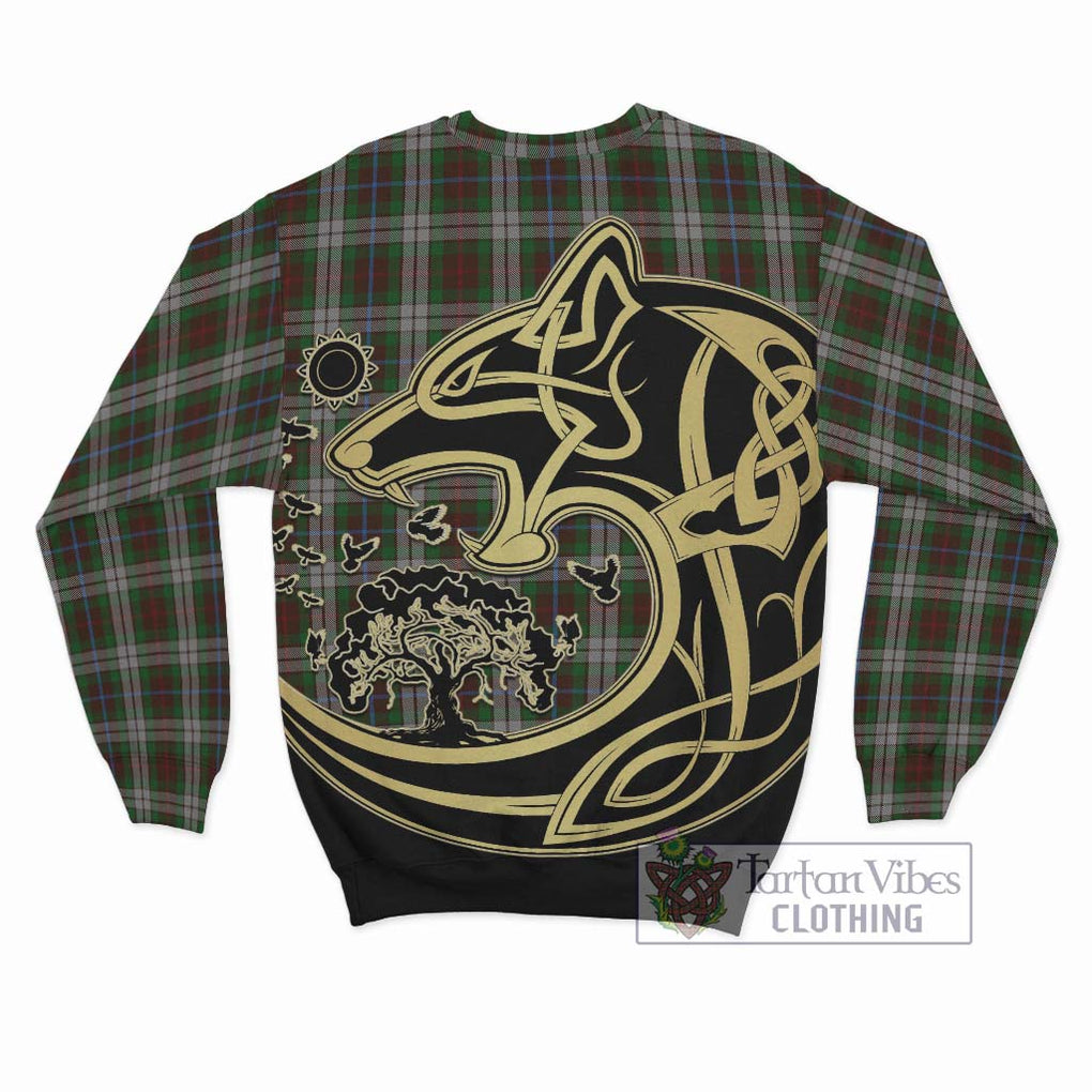 Fraser Hunting Dress Tartan Sweatshirt with Family Crest Celtic Wolf Style - Tartan Vibes Clothing