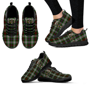 Fraser Hunting Dress Tartan Sneakers with Family Crest