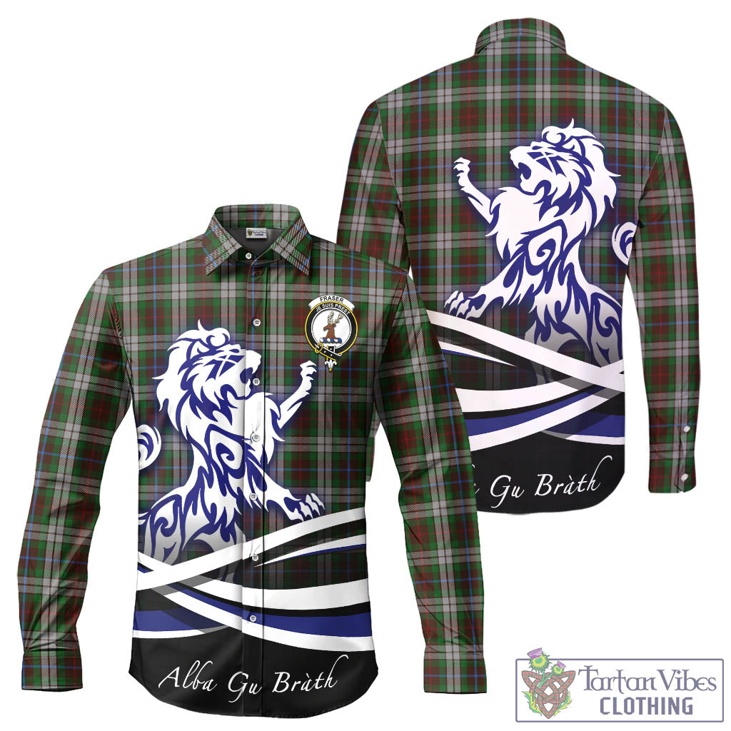 fraser-hunting-dress-tartan-long-sleeve-button-up-shirt-with-alba-gu-brath-regal-lion-emblem