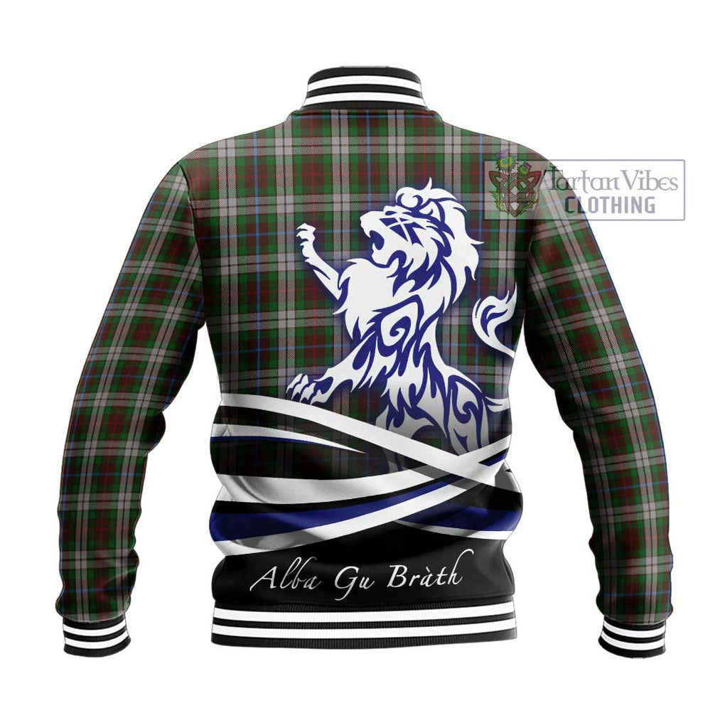 Fraser Hunting Dress Tartan Baseball Jacket with Alba Gu Brath Regal Lion Emblem - Tartanvibesclothing Shop