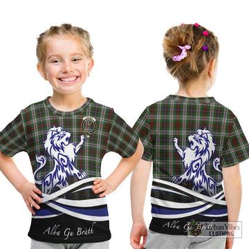 Fraser Hunting Dress Tartan Kid T-Shirt with Alba Gu Brath Regal Lion Emblem