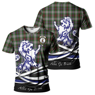 Fraser Hunting Dress Tartan T-Shirt with Alba Gu Brath Regal Lion Emblem