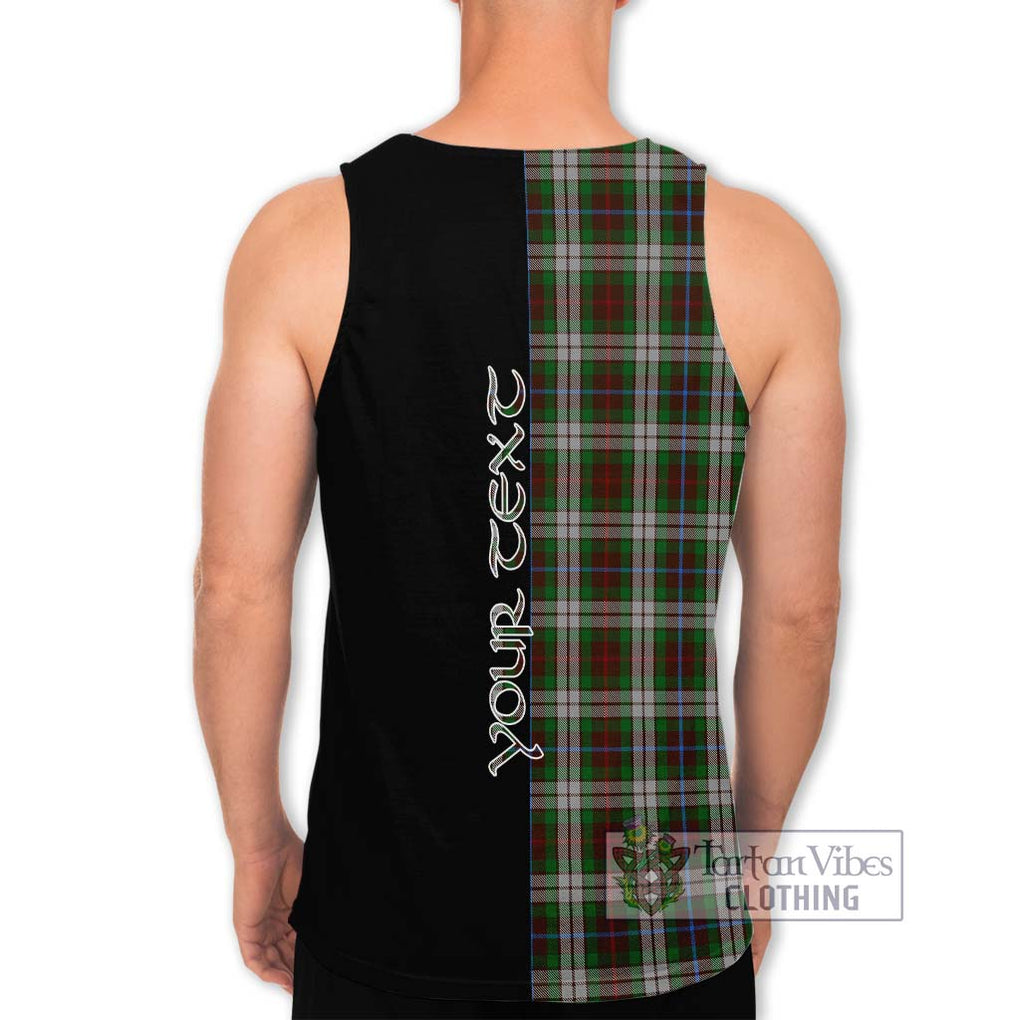 Fraser Hunting Dress Tartan Men's Tank Top with Family Crest and Half Of Me Style - Tartanvibesclothing Shop