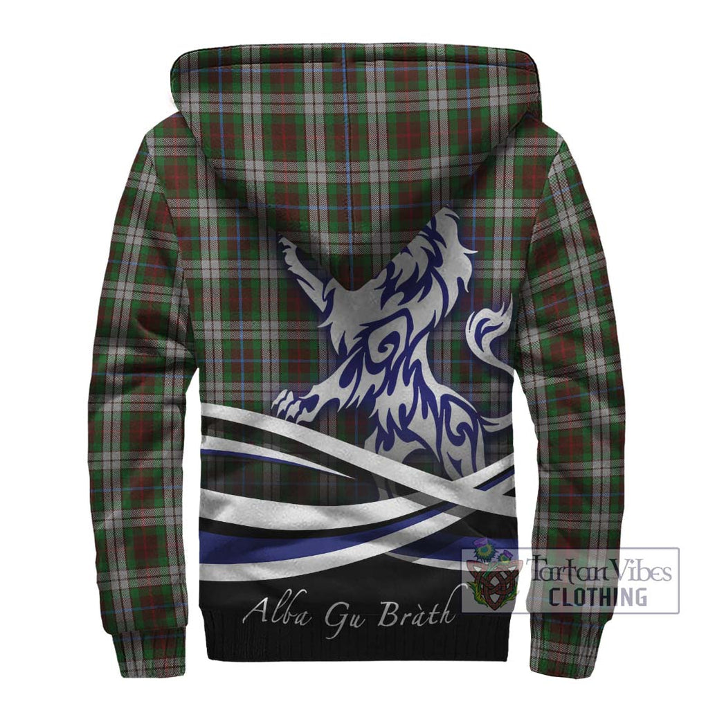 Fraser Hunting Dress Tartan Sherpa Hoodie with Alba Gu Brath Regal Lion Emblem - Tartanvibesclothing Shop