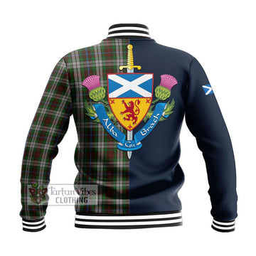 Fraser Hunting Dress Tartan Baseball Jacket Alba with Scottish Lion Royal Arm Half Style