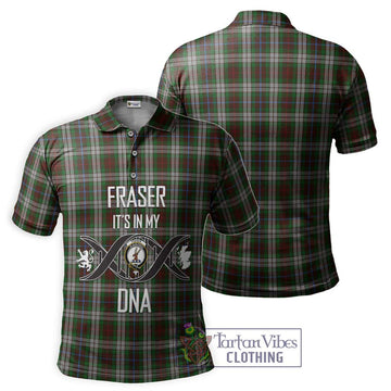 Fraser Hunting Dress Tartan Polo Shirt with Family Crest DNA In Me Style