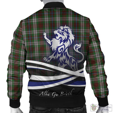 Fraser Hunting Dress Tartan Bomber Jacket with Alba Gu Brath Regal Lion Emblem