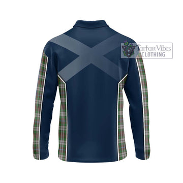 Fraser Hunting Dress Tartan Long Sleeve Polo Shirt with Family Crest and Lion Rampant Vibes Sport Style