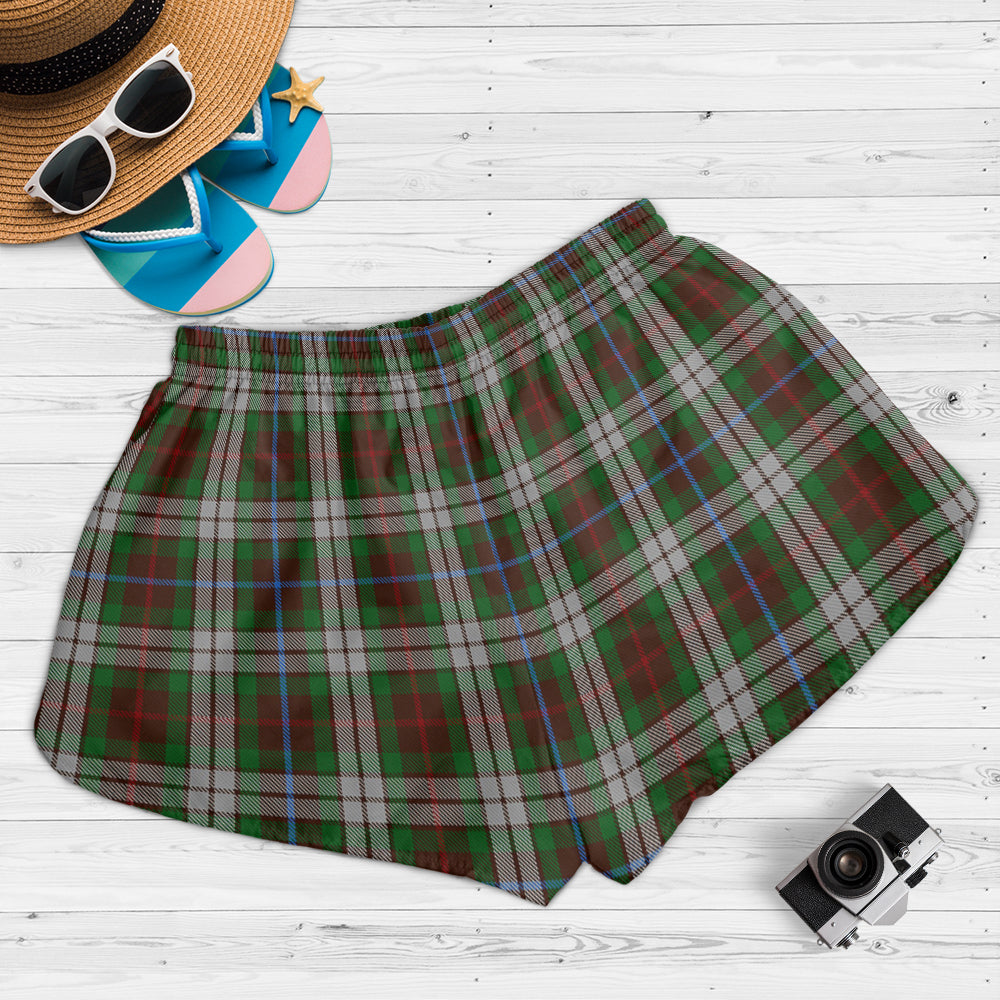 fraser-hunting-dress-tartan-womens-shorts-with-family-crest