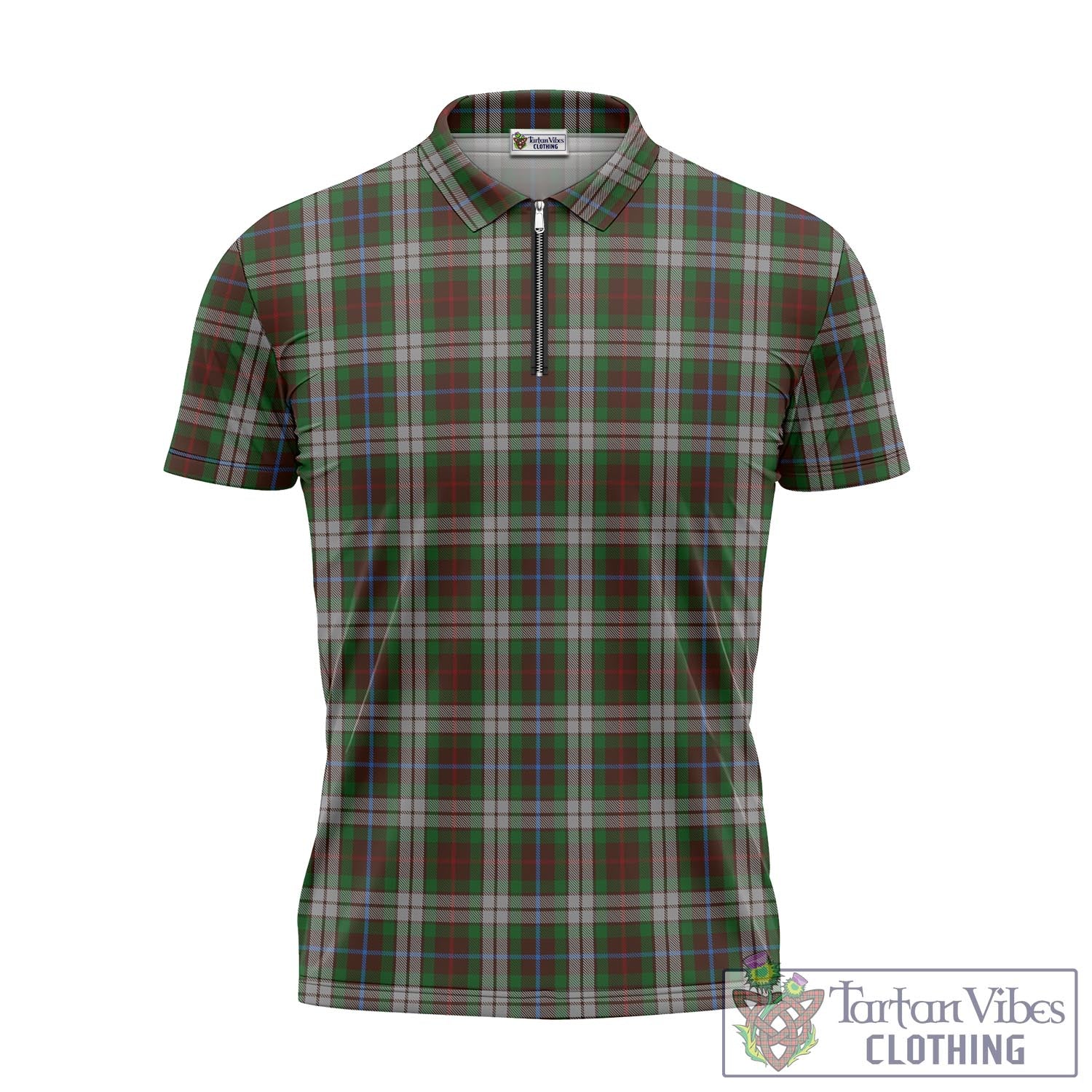 Tartan Vibes Clothing Fraser Hunting Dress Tartan Zipper Polo Shirt