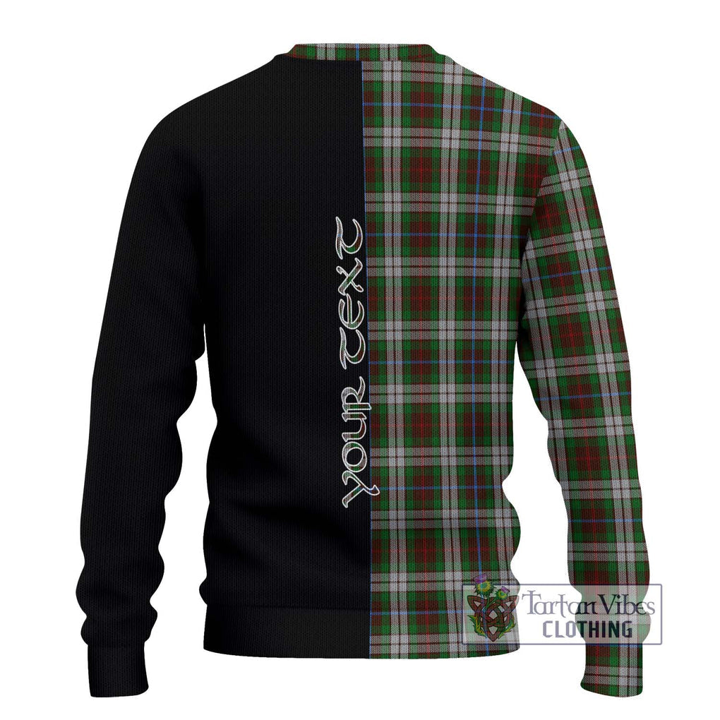 Fraser Hunting Dress Tartan Knitted Sweater with Family Crest and Half Of Me Style - Tartanvibesclothing Shop