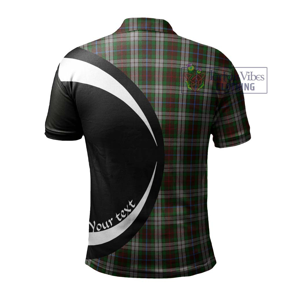 Fraser Hunting Dress Tartan Men's Polo Shirt with Family Crest Circle Style - Tartan Vibes Clothing