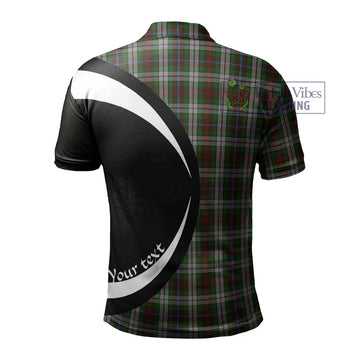 Fraser Hunting Dress Tartan Men's Polo Shirt with Family Crest Circle Style