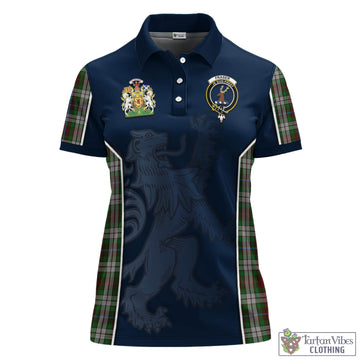 Fraser Hunting Dress Tartan Women's Polo Shirt with Family Crest and Lion Rampant Vibes Sport Style