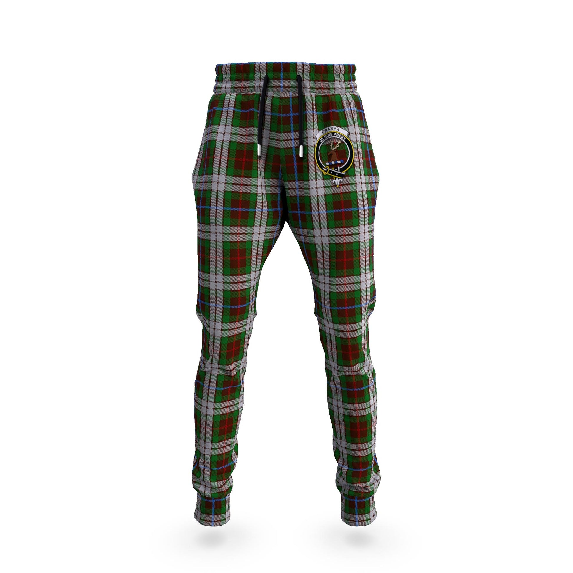 Fraser Hunting Dress Tartan Joggers Pants with Family Crest 5XL - Tartan Vibes Clothing