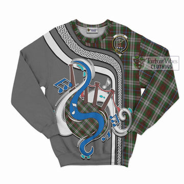 Fraser Hunting Dress Tartan Sweatshirt with Epic Bagpipe Style