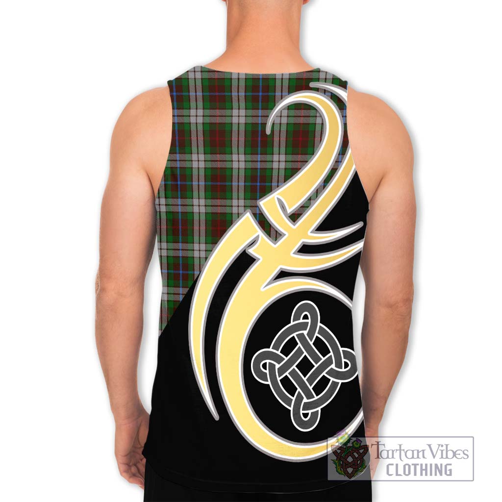 Fraser Hunting Dress Tartan Men's Tank Top with Family Crest and Celtic Symbol Style - Tartan Vibes Clothing