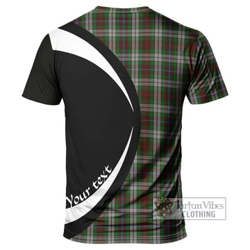 Fraser Hunting Dress Tartan T-Shirt with Family Crest Circle Style