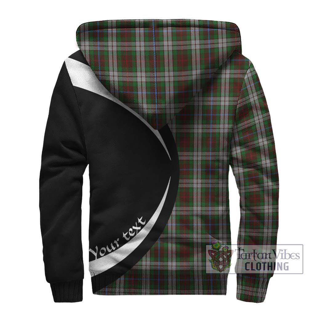 Fraser Hunting Dress Tartan Sherpa Hoodie with Family Crest Circle Style - Tartan Vibes Clothing