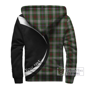 Fraser Hunting Dress Tartan Sherpa Hoodie with Family Crest Circle Style