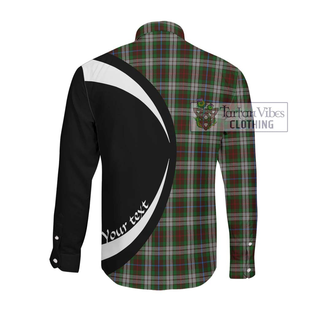 Fraser Hunting Dress Tartan Long Sleeve Button Up with Family Crest Circle Style Men's Shirt - Tartan Vibes Clothing