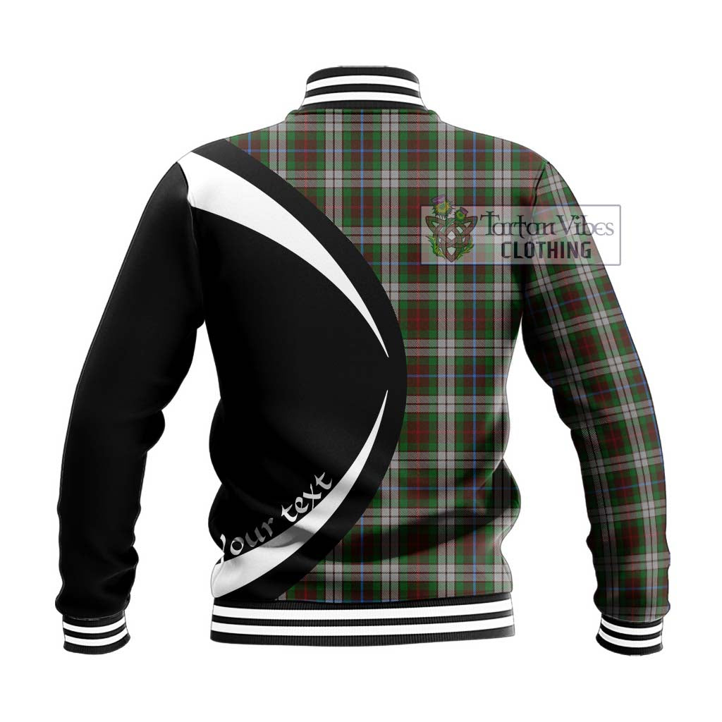 Fraser Hunting Dress Tartan Baseball Jacket with Family Crest Circle Style - Tartan Vibes Clothing