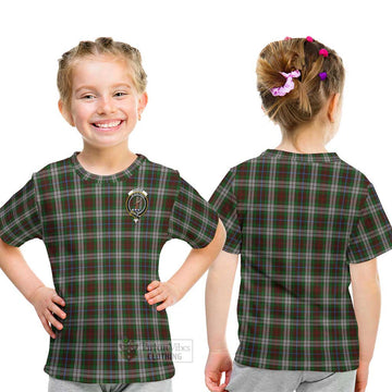 Fraser Hunting Dress Tartan Kid T-Shirt with Family Crest