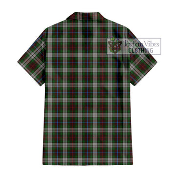 Fraser Hunting Dress Tartan Short Sleeve Button Shirt with Family Crest DNA In Me Style