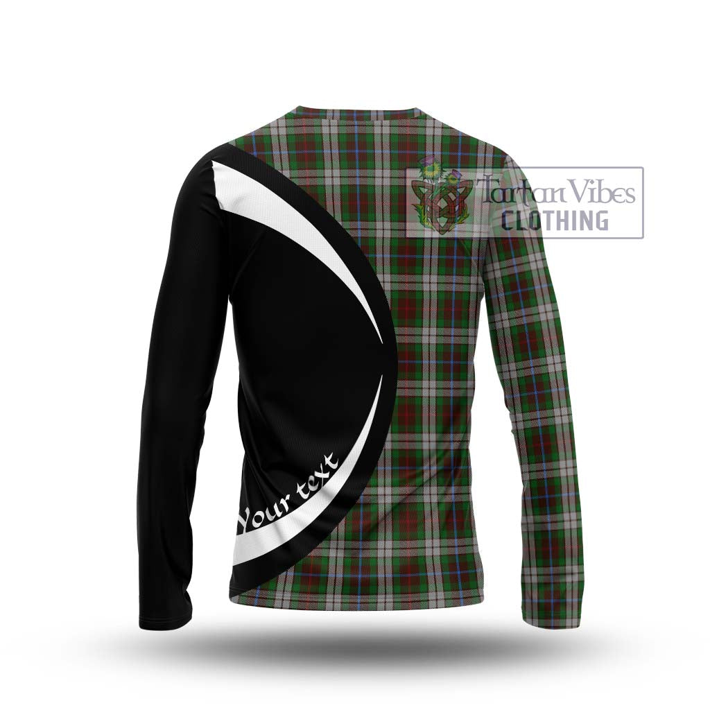 Fraser Hunting Dress Tartan Long Sleeve T-Shirt with Family Crest Circle Style - Tartan Vibes Clothing