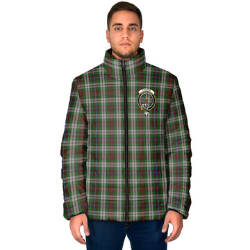 Fraser Hunting Dress Tartan Padded Jacket with Family Crest