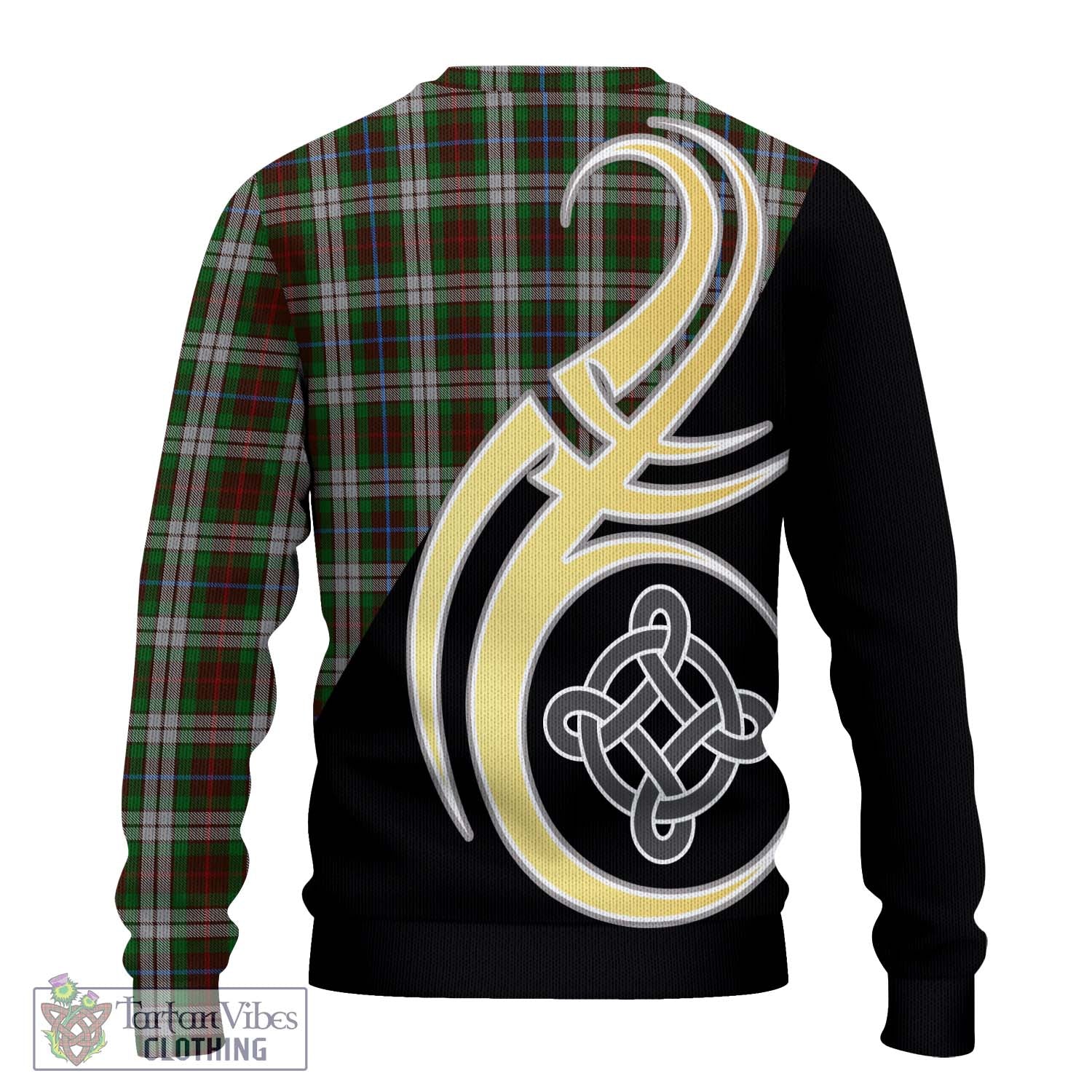 Fraser Hunting Dress Tartan Knitted Sweater with Family Crest and Celtic Symbol Style - Tartan Vibes Clothing