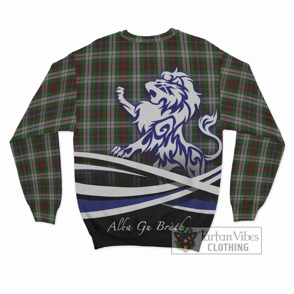 Fraser Hunting Dress Tartan Sweatshirt with Alba Gu Brath Regal Lion Emblem - Tartanvibesclothing Shop