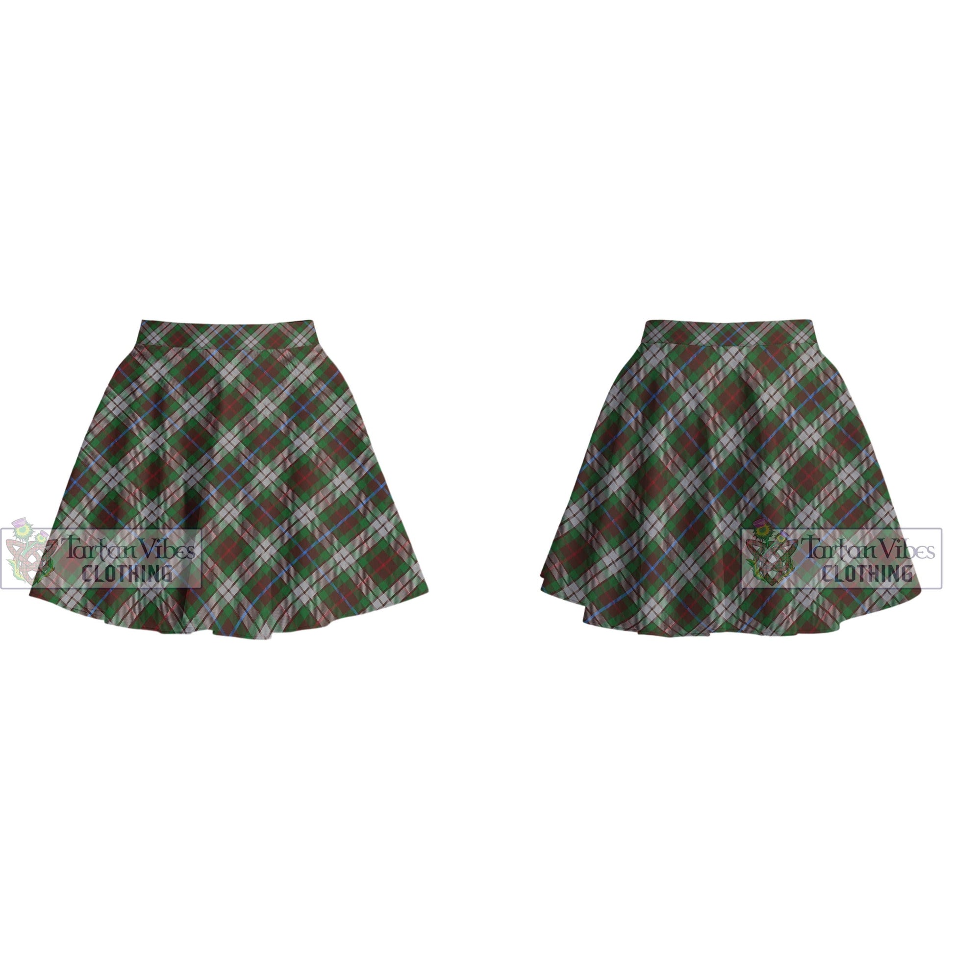 Tartan Vibes Clothing Fraser Hunting Dress Tartan Women's Plated Mini Skirt