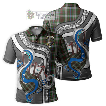 Fraser Hunting Dress Tartan Polo Shirt with Epic Bagpipe Style