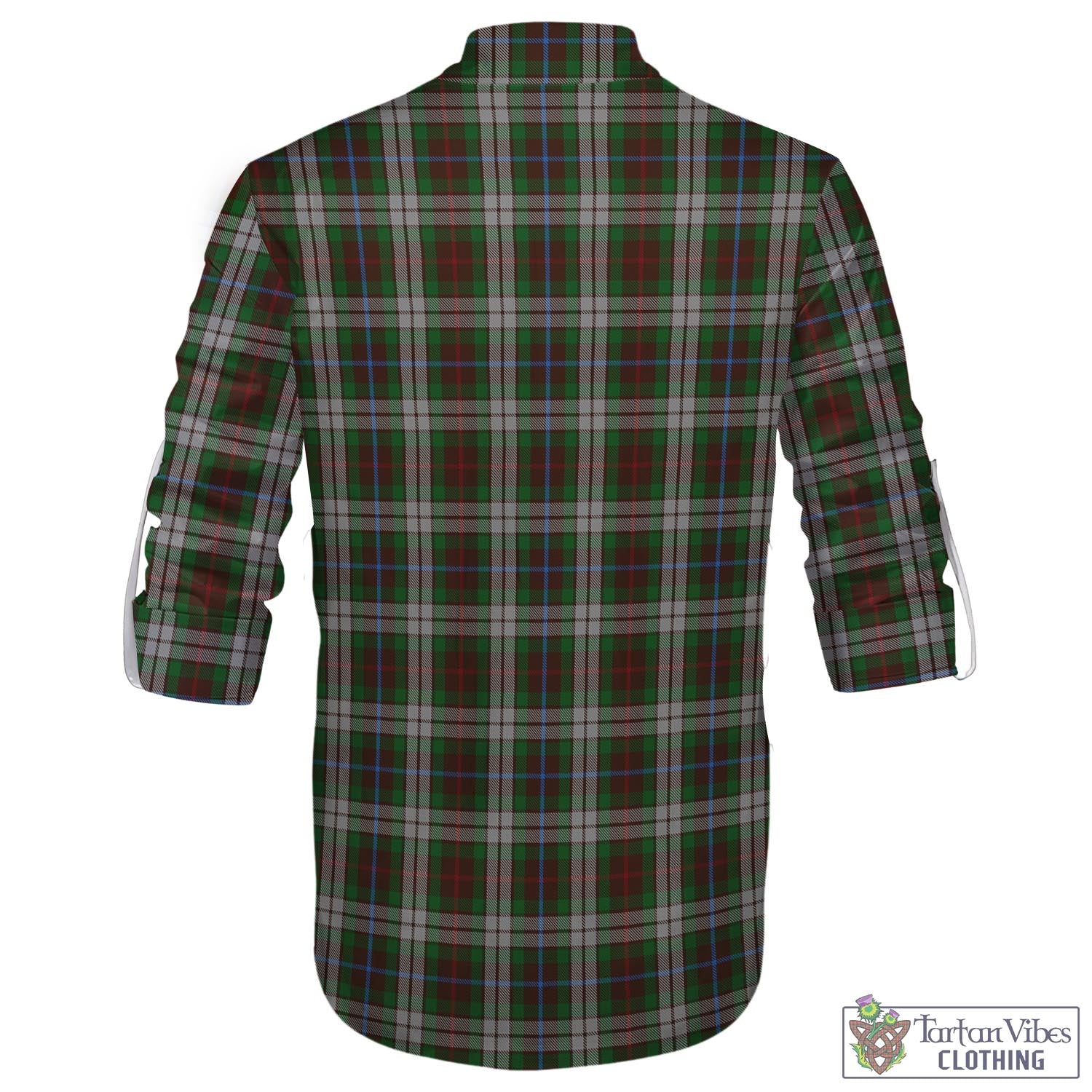 Tartan Vibes Clothing Fraser Hunting Dress Tartan Men's Scottish Traditional Jacobite Ghillie Kilt Shirt with Family Crest