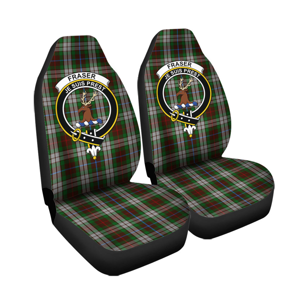 Fraser Hunting Dress Tartan Car Seat Cover with Family Crest - Tartanvibesclothing