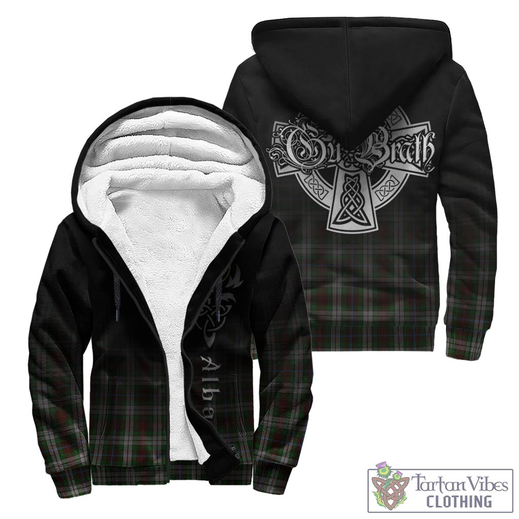 Tartan Vibes Clothing Fraser Hunting Dress Tartan Sherpa Hoodie Featuring Alba Gu Brath Family Crest Celtic Inspired