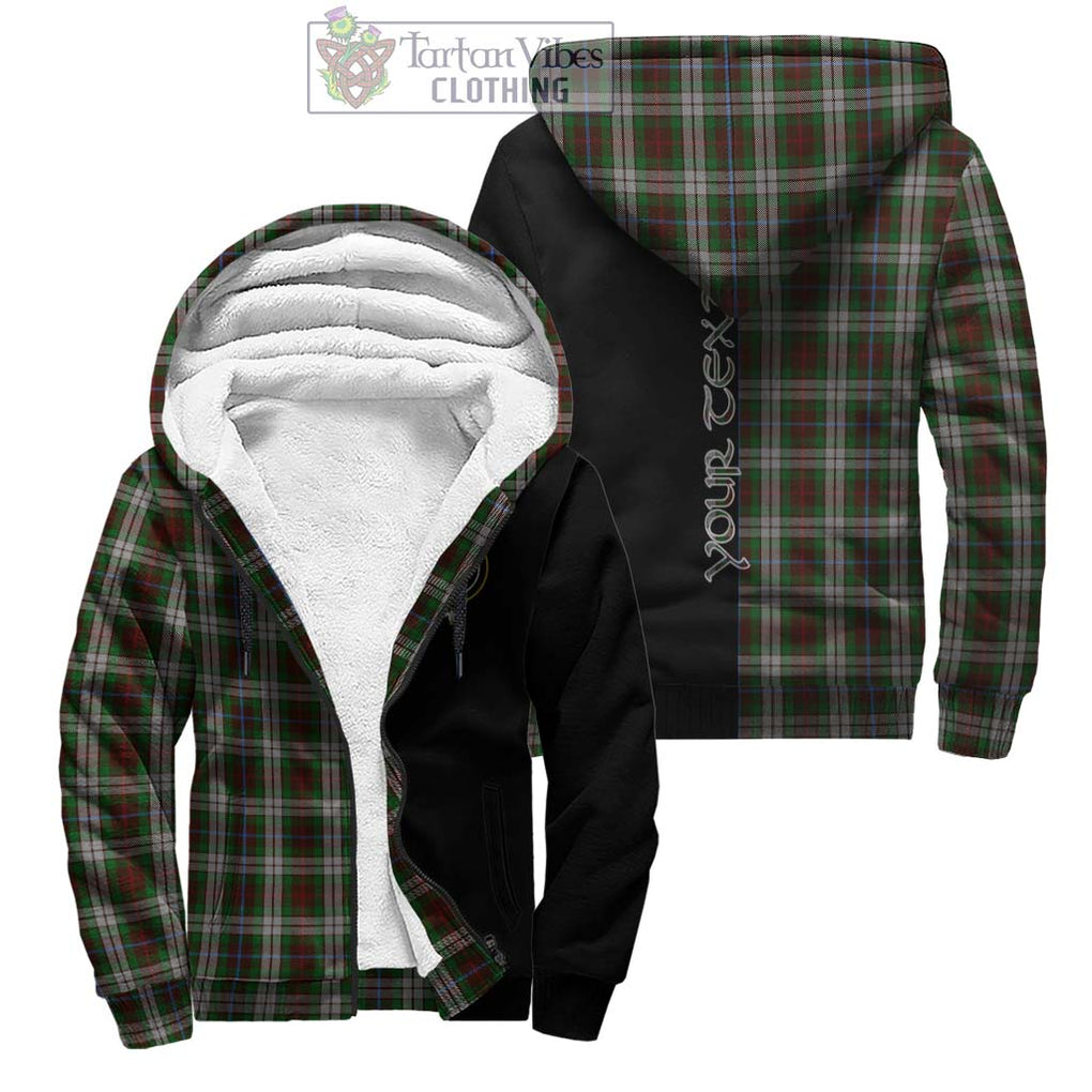 Fraser Hunting Dress Tartan Sherpa Hoodie with Family Crest and Half Of Me Style Unisex - Tartanvibesclothing Shop