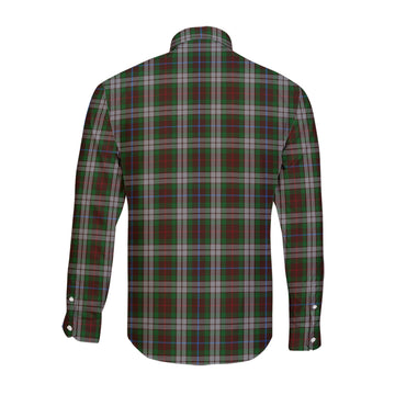 Fraser Hunting Dress Tartan Long Sleeve Button Up Shirt with Family Crest