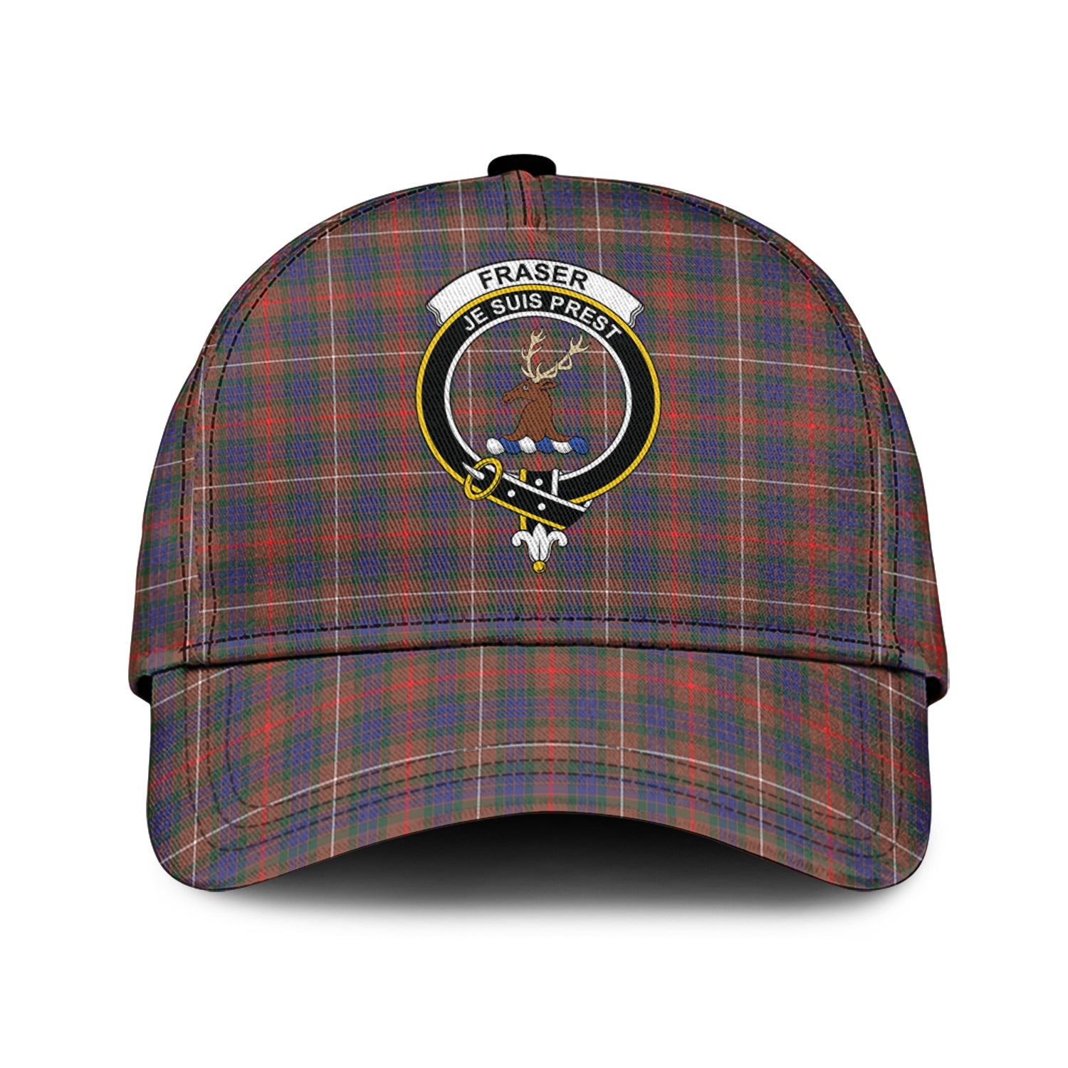 fraser-hunting-modern-tartan-classic-cap-with-family-crest