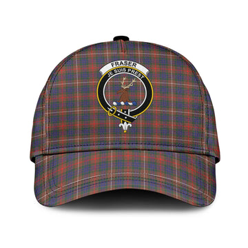 Fraser Hunting Modern Tartan Classic Cap with Family Crest