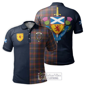 Fraser Hunting Modern Tartan Polo Shirt Alba with Scottish Lion Royal Arm Half Style