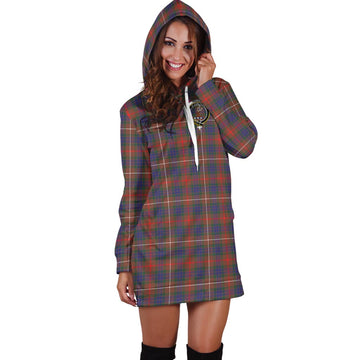 Fraser Hunting Modern Tartan Hoodie Dress with Family Crest