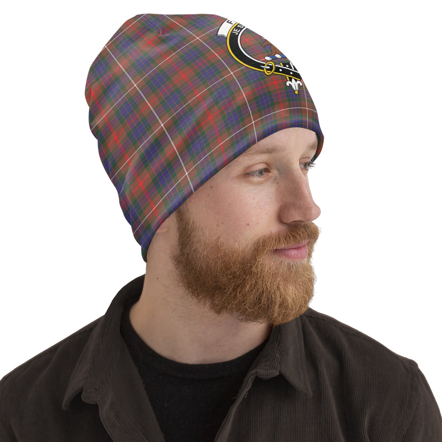 fraser-hunting-modern-tartan-beanies-hat-with-family-crest