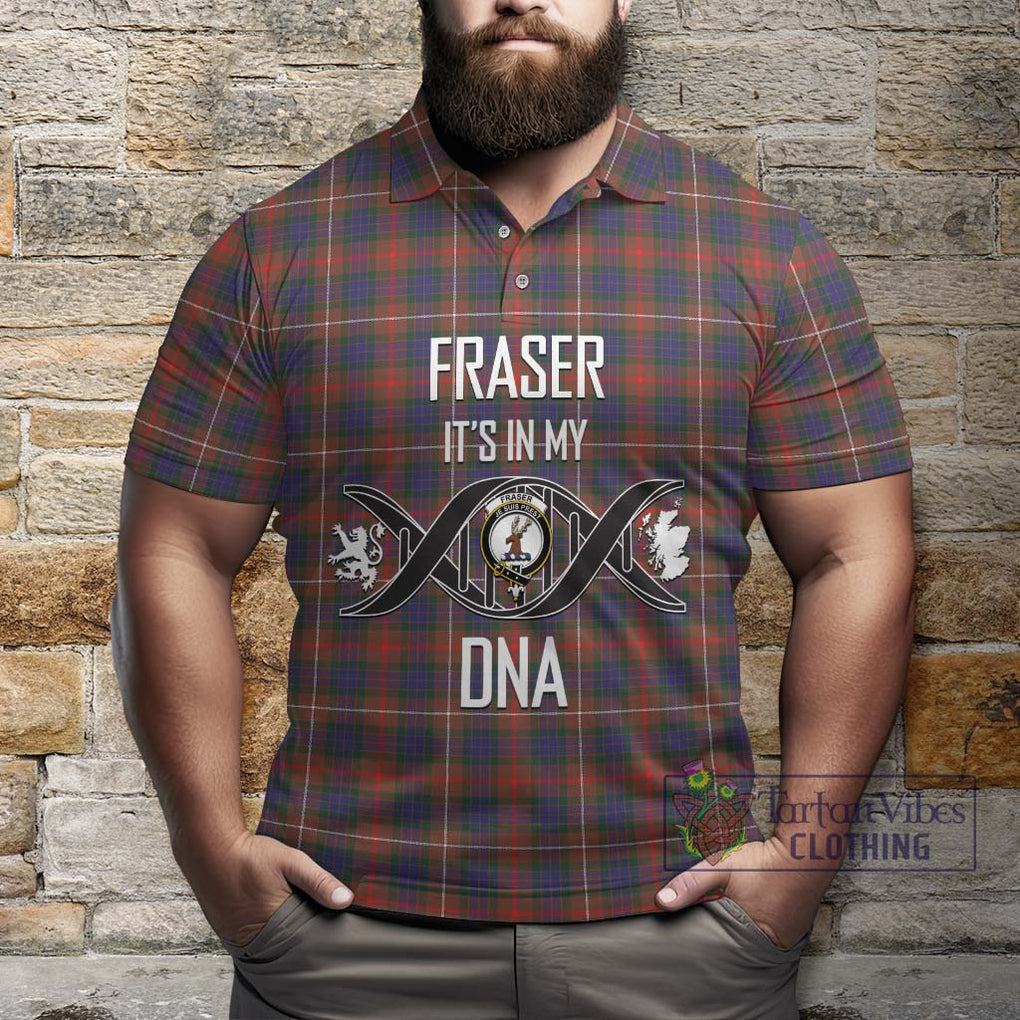 Fraser Hunting Modern Tartan Polo Shirt with Family Crest DNA In Me Style Kid - Tartanvibesclothing Shop