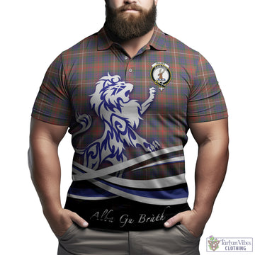 Fraser Hunting Modern Tartan Polo Shirt with Alba Gu Brath Regal Lion Emblem