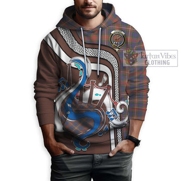 Fraser Hunting Modern Tartan Hoodie with Epic Bagpipe Style