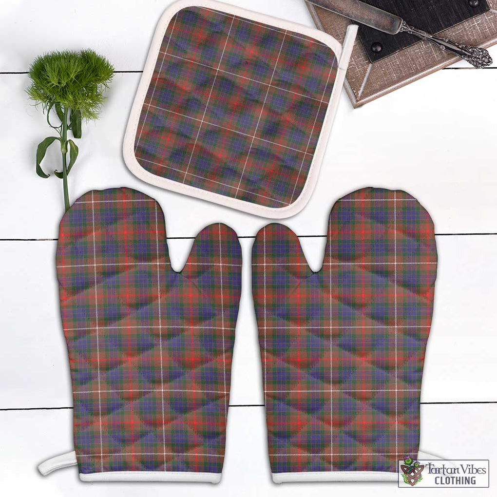 Fraser Hunting Modern Tartan Combo Oven Mitt & Pot-Holder Combo 1 Oven Mitt & 1 Pot-Holder White - Tartan Vibes Clothing