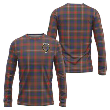 Fraser Hunting Modern Tartan Long Sleeve T-Shirt with Family Crest