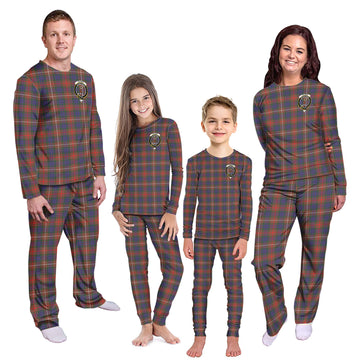 Fraser Hunting Modern Tartan Pajamas Family Set with Family Crest